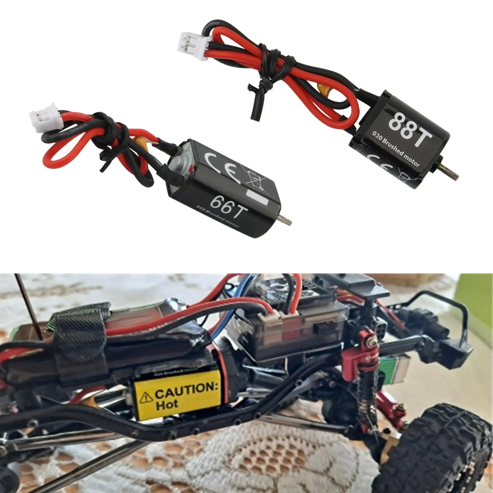 

CNC Precision 030 Motor 88T RC Car Brushed Motor for Axle SCX24 AXI00001 Replacement Parts