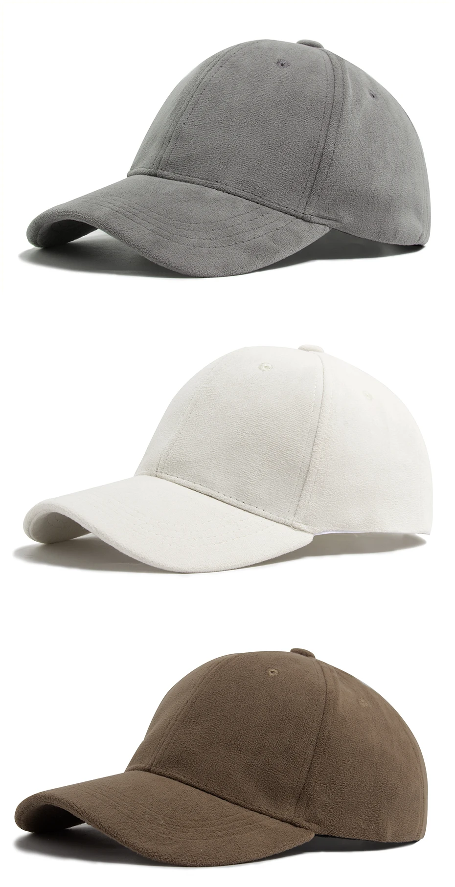 Frauen Wildleder Baseball Caps Herbst Winter Solide Mode Männer Hip Hop Cap Im Freien Casual Reise Sonnenblende Hut Mehrfarbig Unisex – Detail 5