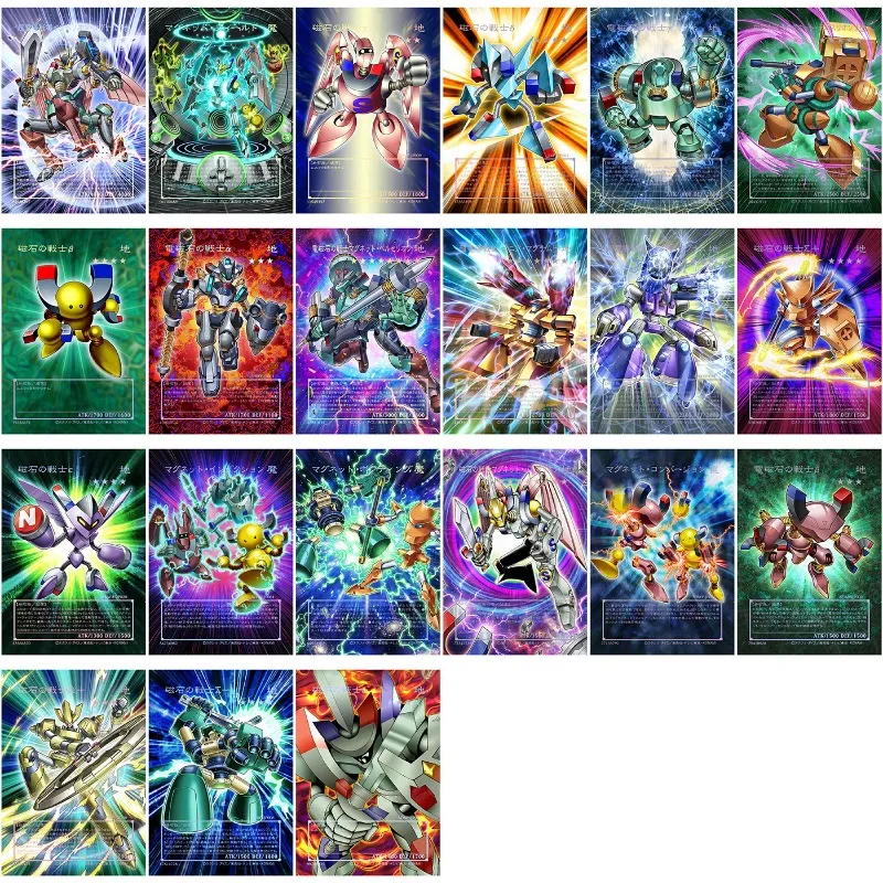 Yu-Gi-Oh! Alpha The Magnet Warrior DIY Laser Embossed Card Berserkion The Electromagna Warrior OCG Game Collectible Card Toys
