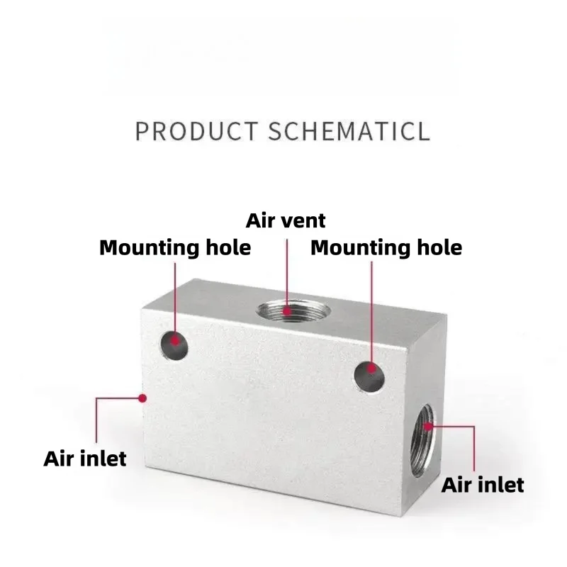 ST Pneumatic Shuttle Valve Flow Control Valve ST-01/02/03/04 Logic Valve G1/8“ G1/4“ G3/8“ G1/2“