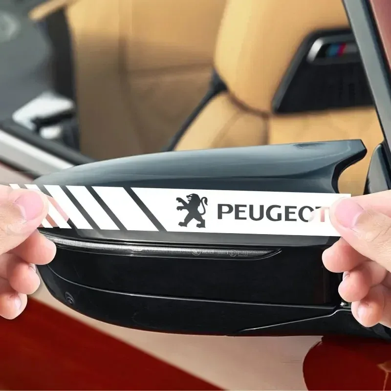 For Peugeot 2Pcs Car Styling Rearview Mirror Decal Stickers Car Styling for Peugeot 5008 4008 3008 207 308 408 307 508 GT Auto