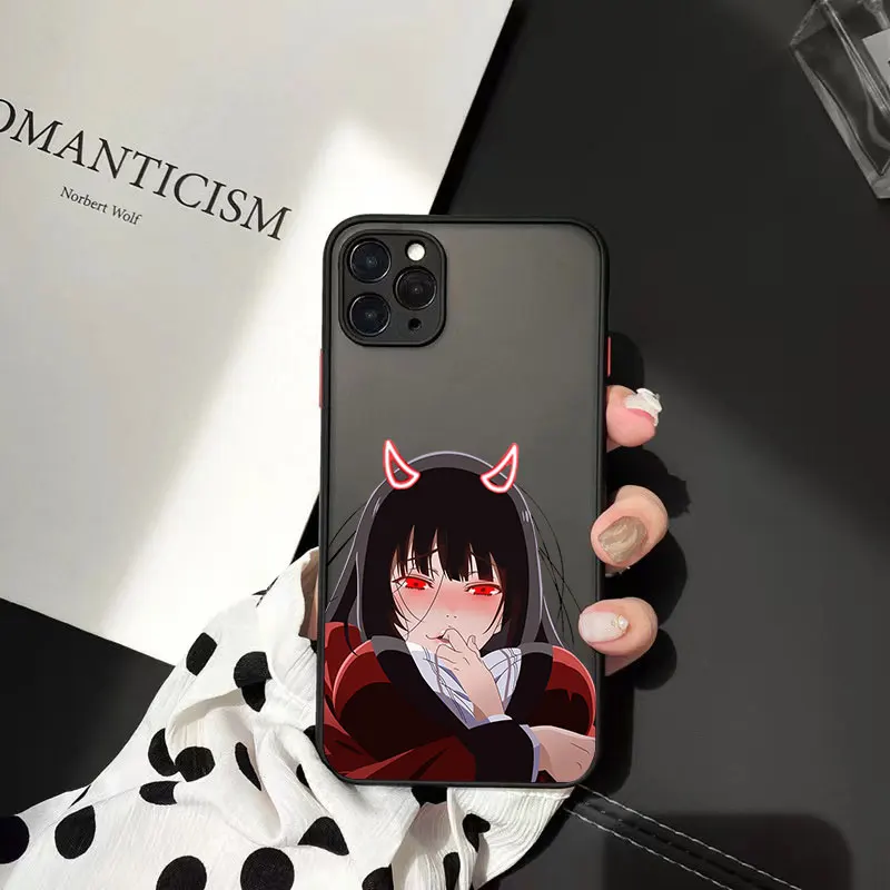 Anime Kakegurui Jabami Yumeko Cellphone Bumper Clear Matte PC Phone Case For iphone 11 12 13 14 15 16 Pro Max 14 15 16 Plus