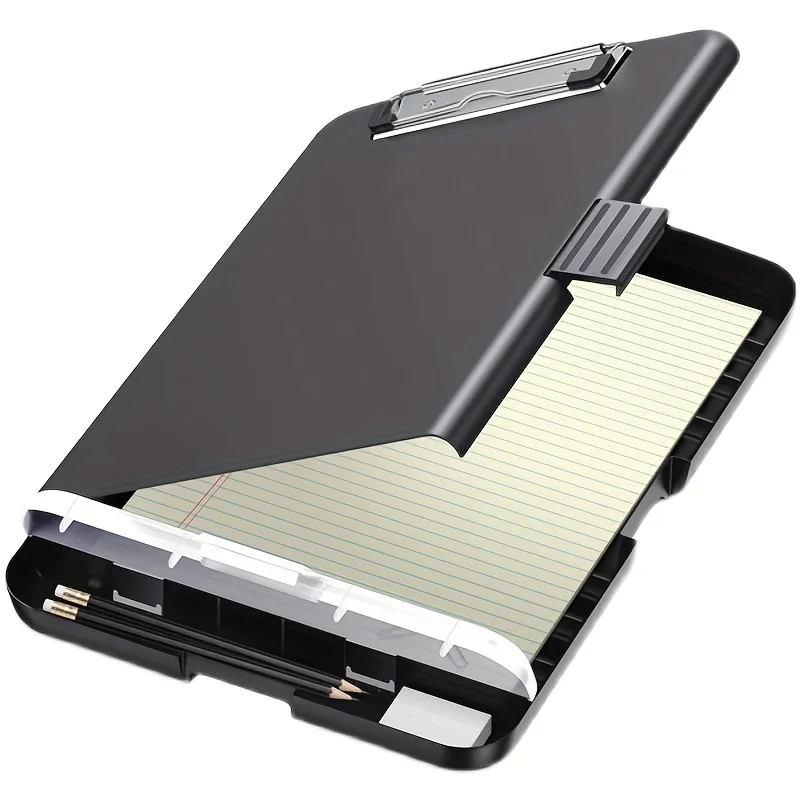 XP010 Large A4 Waterproof File Box with Pen Slot, Desktop Plastic Document Holder and Writing Board Organizer