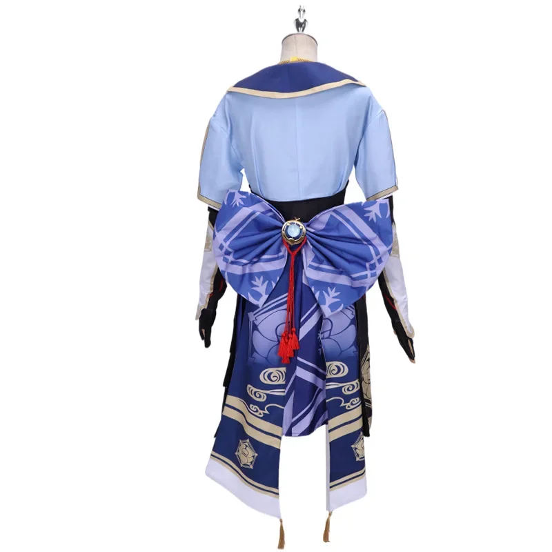 Genshin Impact Princess Kamisato Ayaka Cosplay Comic Show Costume Halloween Women's Elegant Costume Anime Cosplay Costume