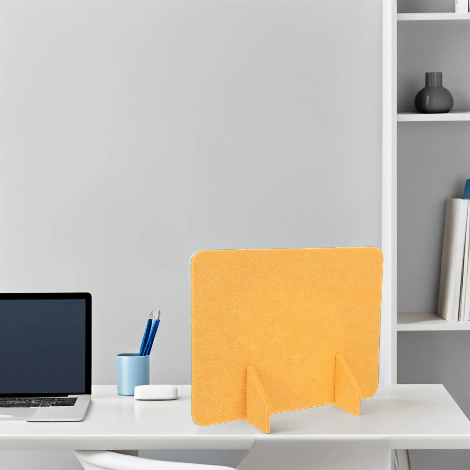 2Pcs Office Desk Dividers Felt Desk Partition Panel Yellow 15.75x11.8in Portable Privacy Screens for Classroom Home Study Work