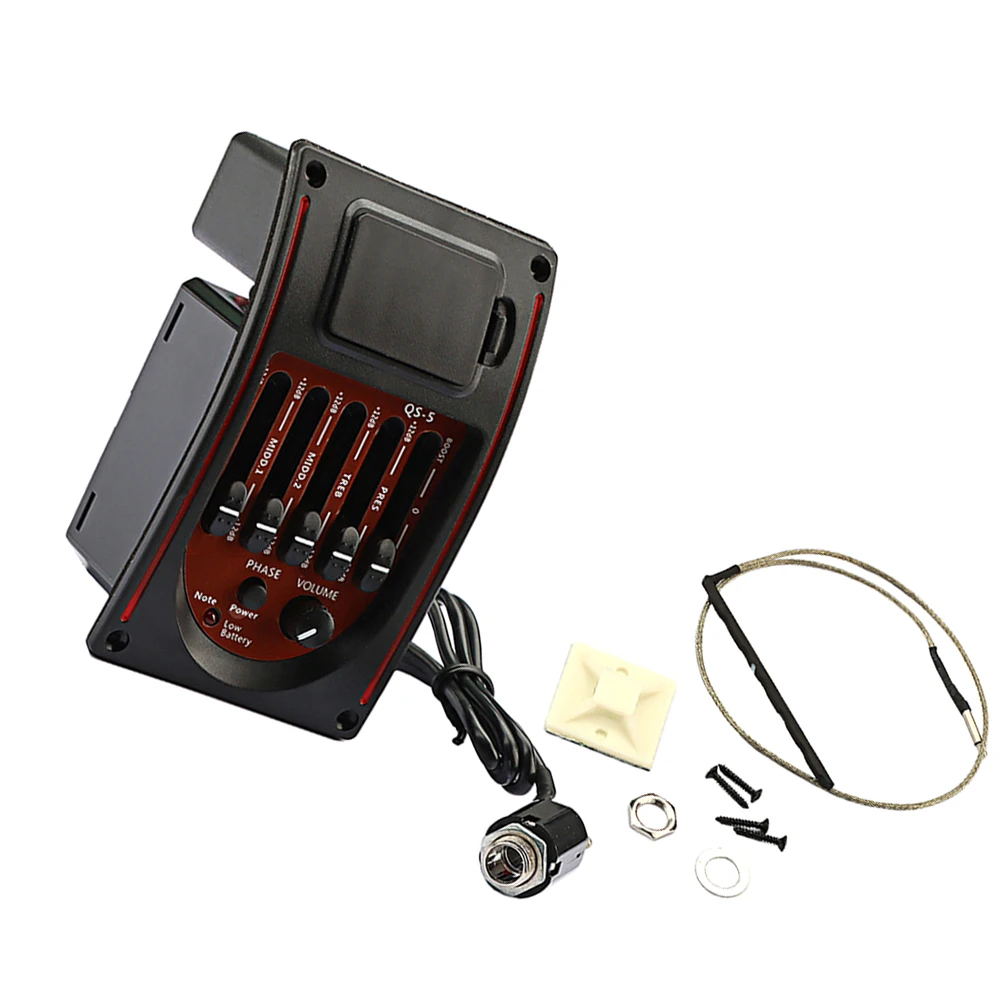 

Guitar Pickups Equalizer Adjuster Electric Box Frequency Enhancer for Acoustic Guitars Bass Kits Musical Instruments Accessories