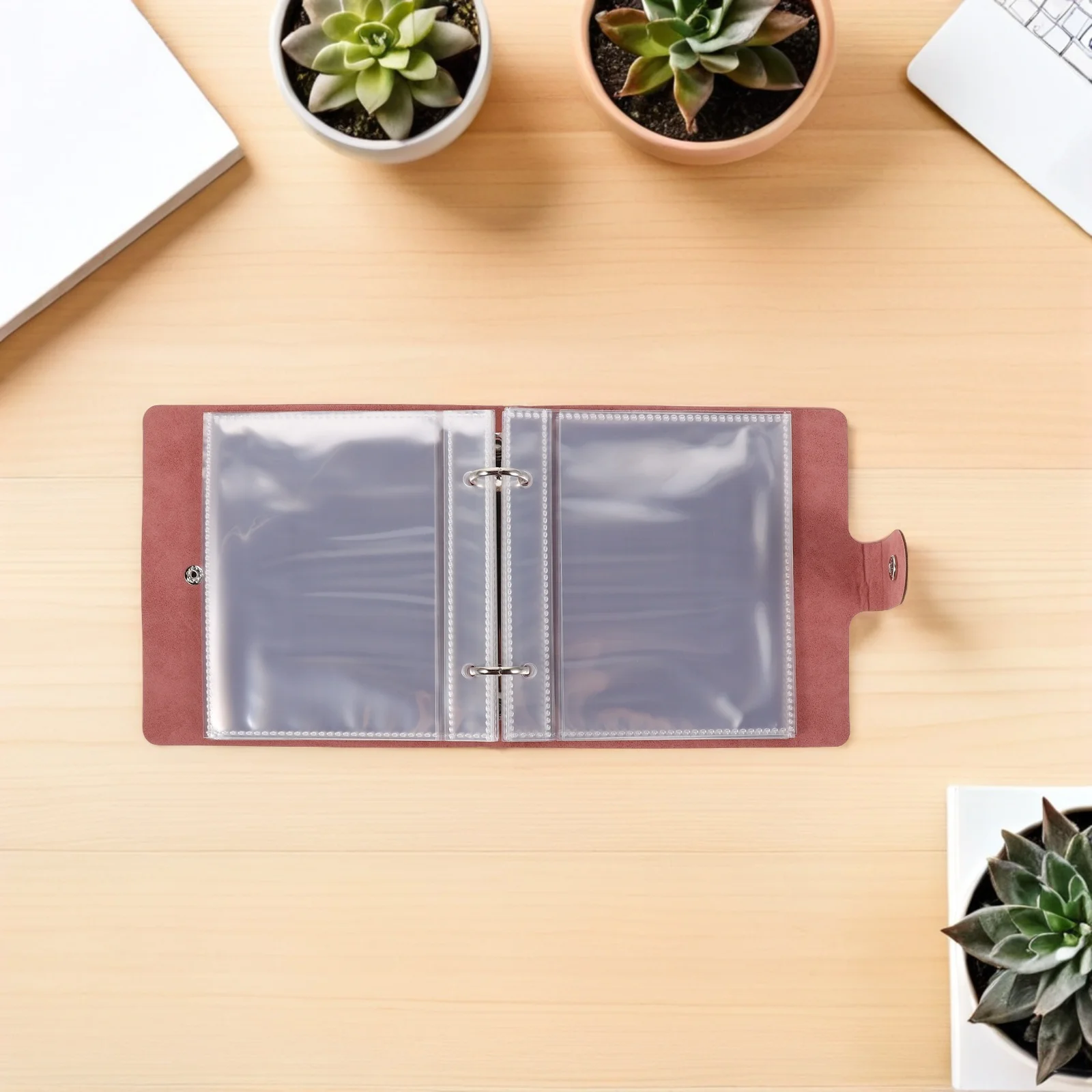 

1Set Organizer Binder 50 Envelopes 25 Pockets Fake Cover Book For Garden Storage Organization Resealable Packet Holder