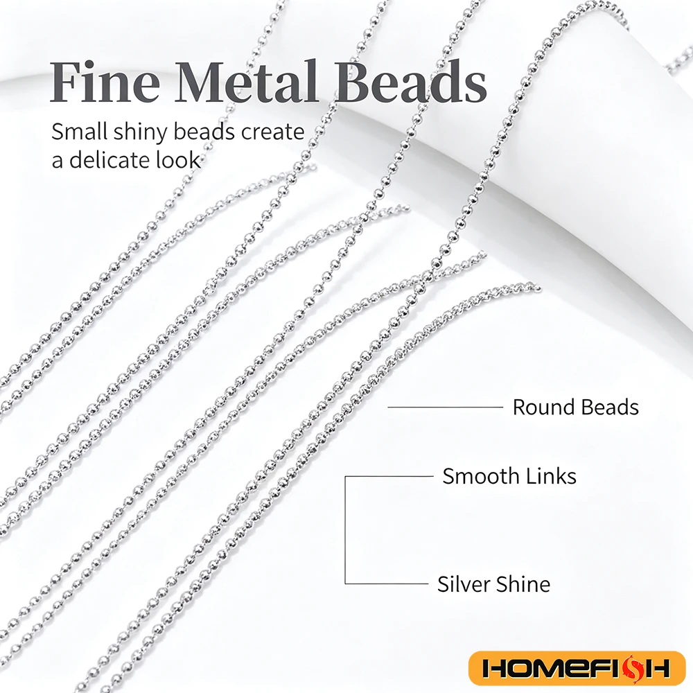 1M/Pack 0,8mm Gold Silber Nagelperlenkette Charm Ellipse Stein Nagelkunst Dekorationen Glitzer Metall Stahlkugel Schmuckzubehör – Detail 3