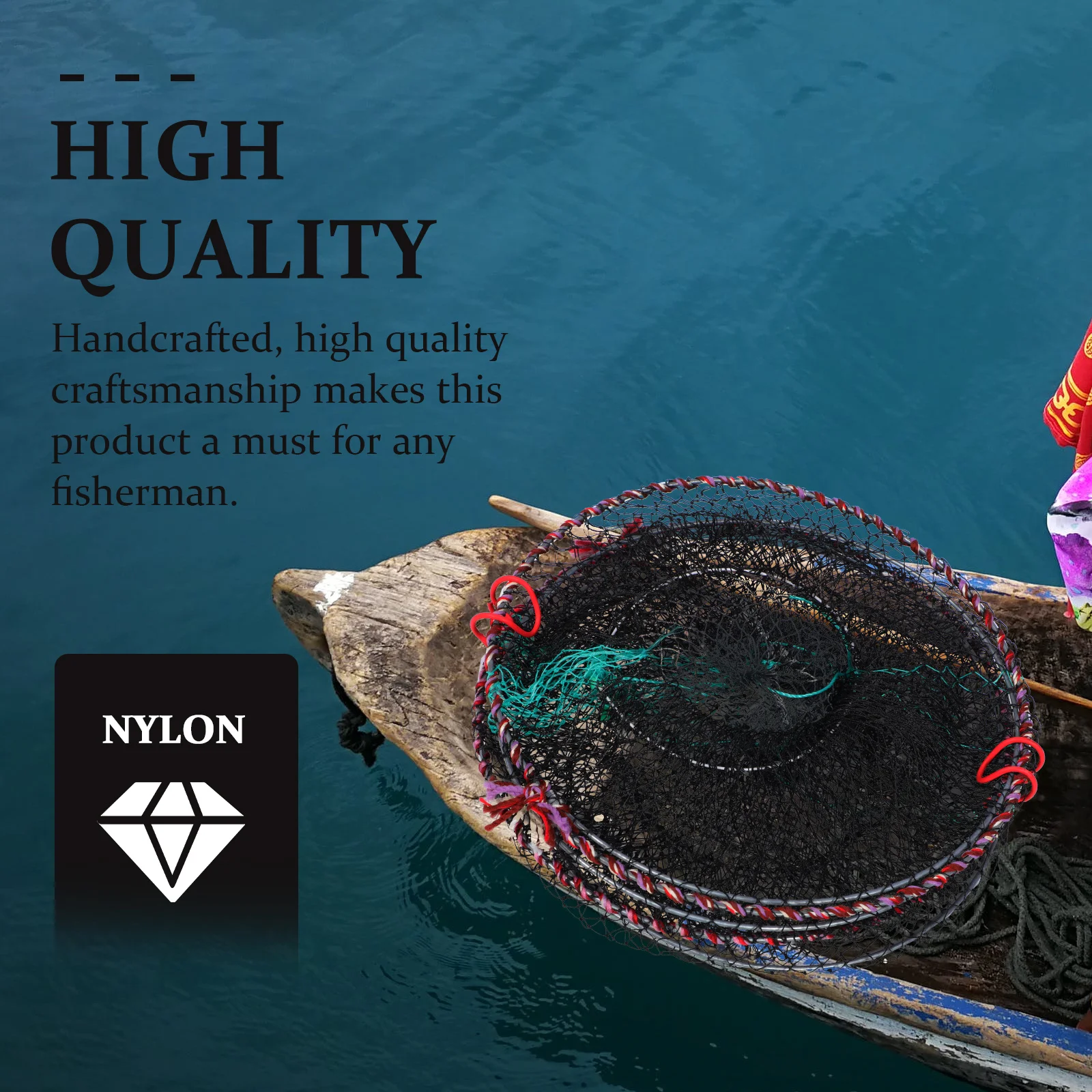 

Folding Fishing Net Durable Nylon Lightweight Foldable Design Outdoor Fishing Equipment Crab Loach Eel Shrimp Catching Tool