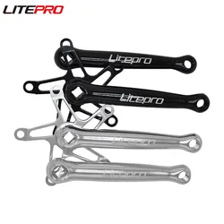 Litepro 170mm Crank Aluminum Alloy MTB Folding Bicycle Square Hole Crankset Chainwheel 130BCD For Brompton Bike