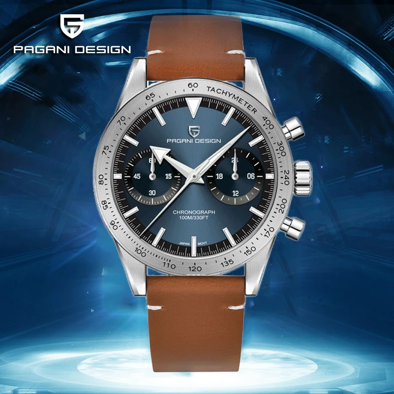 PAGANI DESIGN New Men Quartz Watch Luxury Stainless Steel Dive Clock Fashion Casual Sports Male Wristwatch Relogio Maasculino