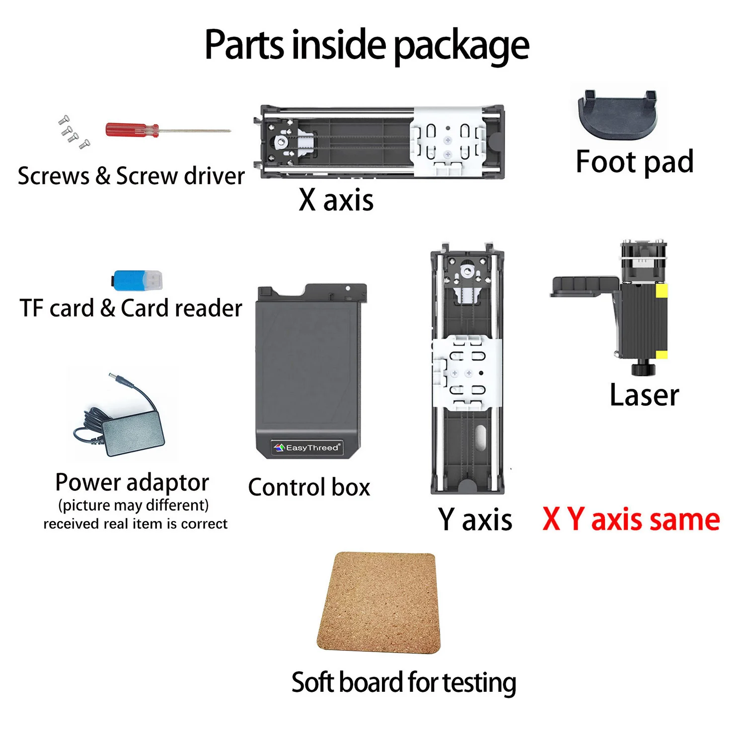 EasyThreed Laser Engraver 0.5W Entry Level Beginners Mobile APP Wireless Connectivity DIY Creative Engraving Area 100x100mm 3.9