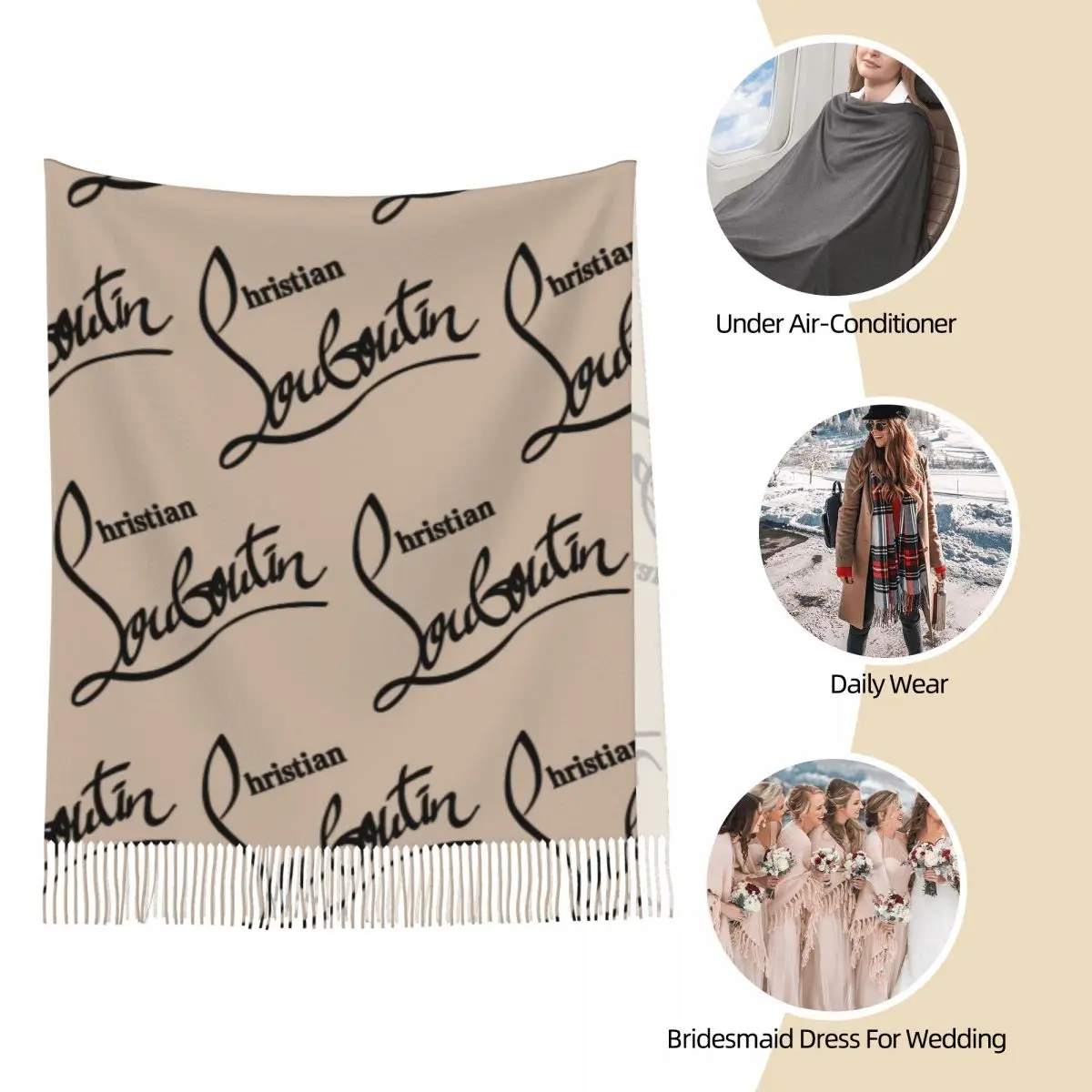 Sciarpa C-Christians per scialli Pashmina caldi invernali da donna e sciarpa lunga e grande per abito da sera