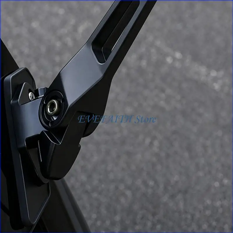 124B Motorcycle Mirror Relocation Hardware for QX 66/005, Aluminum Forward Mount Bracket Set with Slotted Support Sleeves