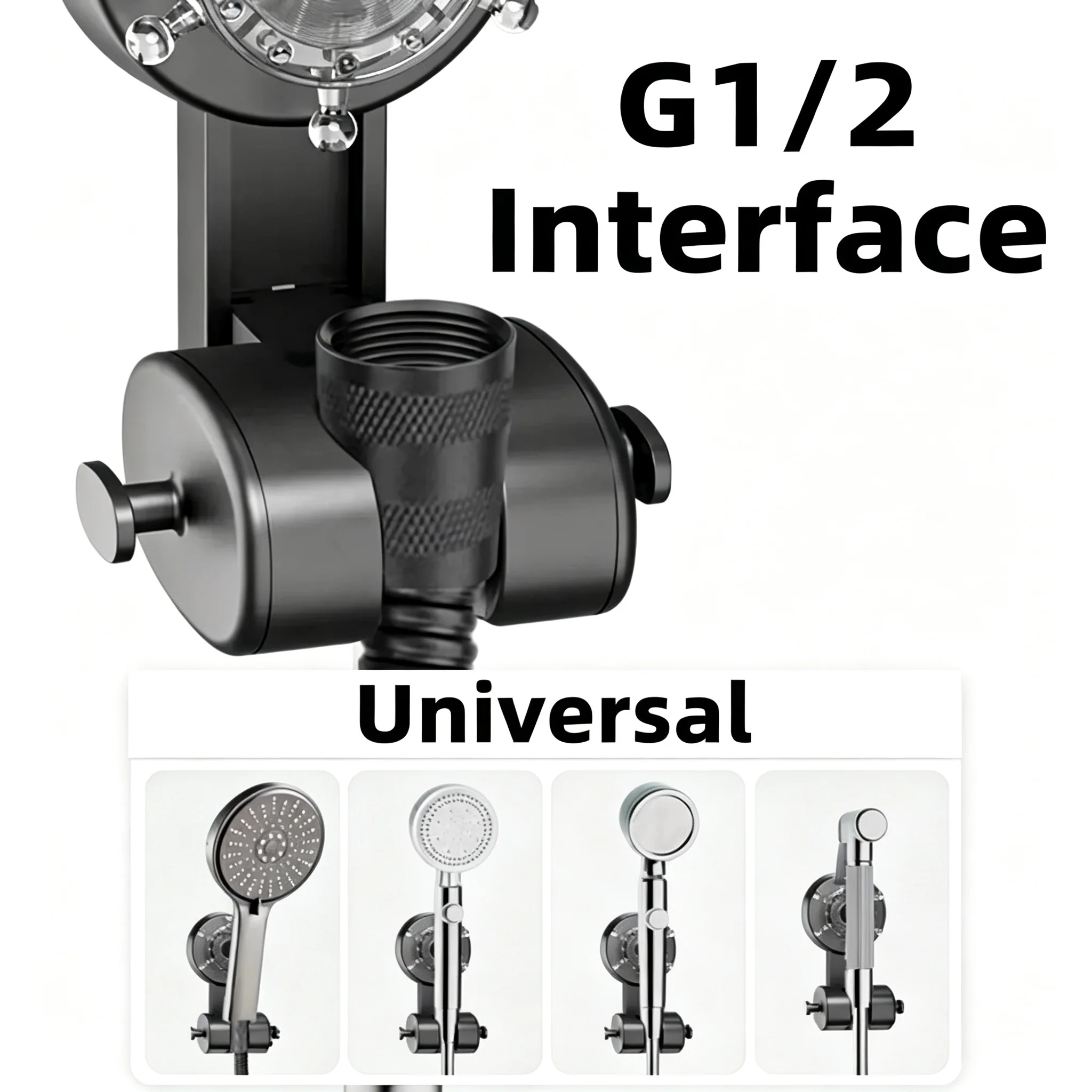 High-Quality Suction Cup Shower Head Bracket Detachable Reusable Multifunctional Bathroom No-Drilling Super Load-Bearing Holder