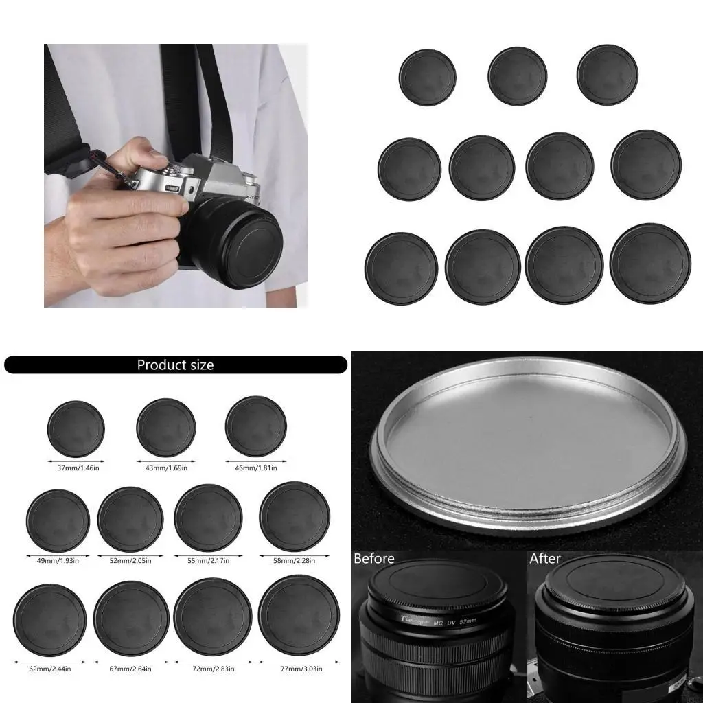 Lens Cover Dust And Scratch Protections Multiple Size Option For DSLR Telescopes Binoculars Aluminum Lens Guard 83CF