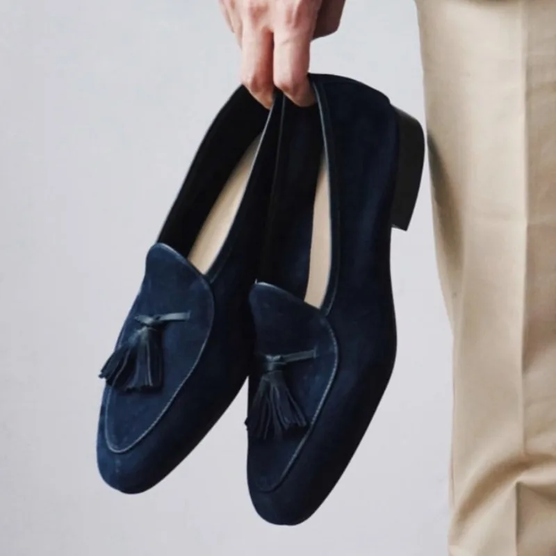 

Men High-quality Loafers Genuine Leather Tassel Decoration Professional Classic Comfortable Business Men Shoes