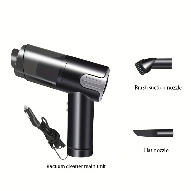 Wired Red Silver Car Vacuum Cleaner  Home Handheld Mini Desktop Vacuum Cleaner Portable