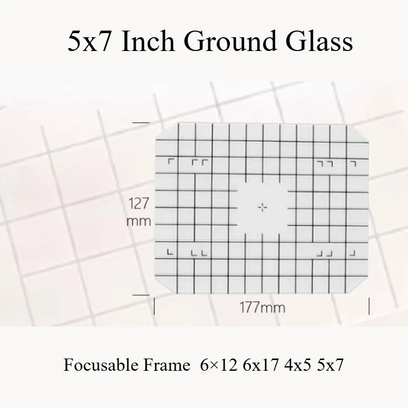 Super White Precision Ground Glass Focus Screen for Large Format Camera 4X5 5X7 8X10 With or Without Grid Line Available