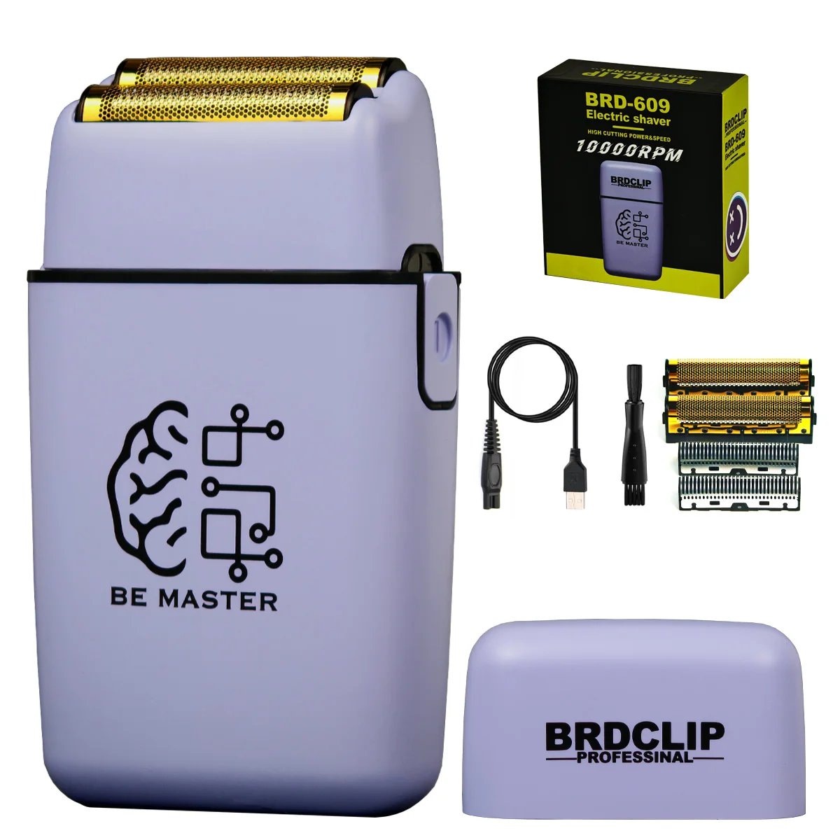BRDCLIP 108 109 609 Paars Kapper Professionele 8800 RPM 4500 mAh Tondeuse 10000 RPM Salon Elektrisch Scheerapparaat 7700 RPM Tondeuse
