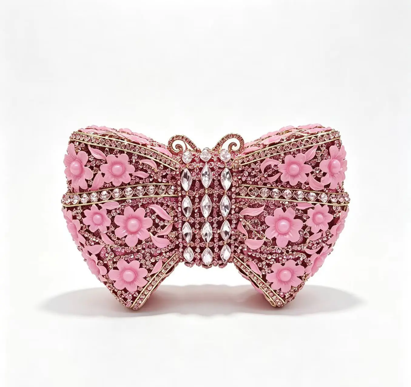 New diamond-encrusted evening bag, bow-shaped drip oil premium dinner bag
