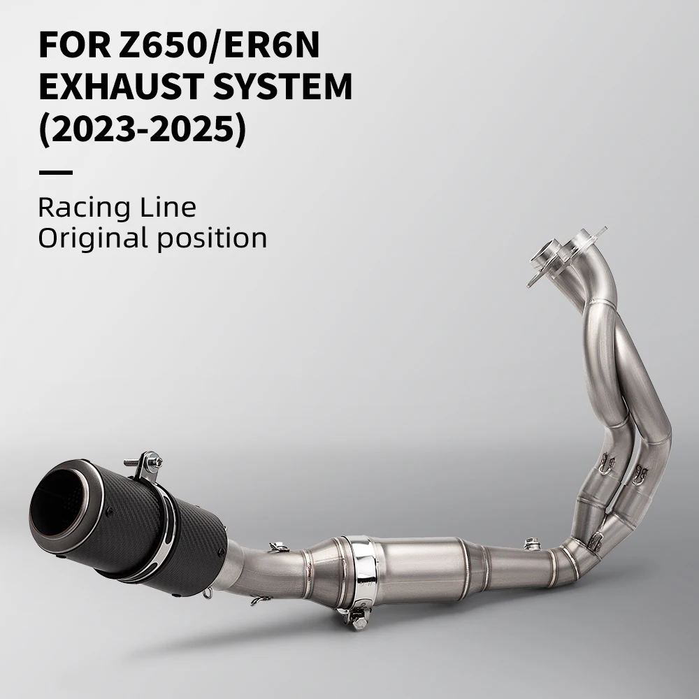 

Full Exhaust System Muffler Sensor Front Middle Connection Link Pipe For ER6N Versys 650 Z650 Ninja 650 2023 to 2025years