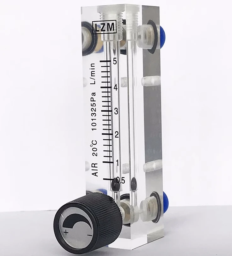 1PC Air H2O Flow Meter Nitrogen Gas Flowmeter With Control Valve 0.1/0.2/0.3/0.4/0.5/1/2/3/5/6/10/16/20/25/30/35/40-1000ml/L/min