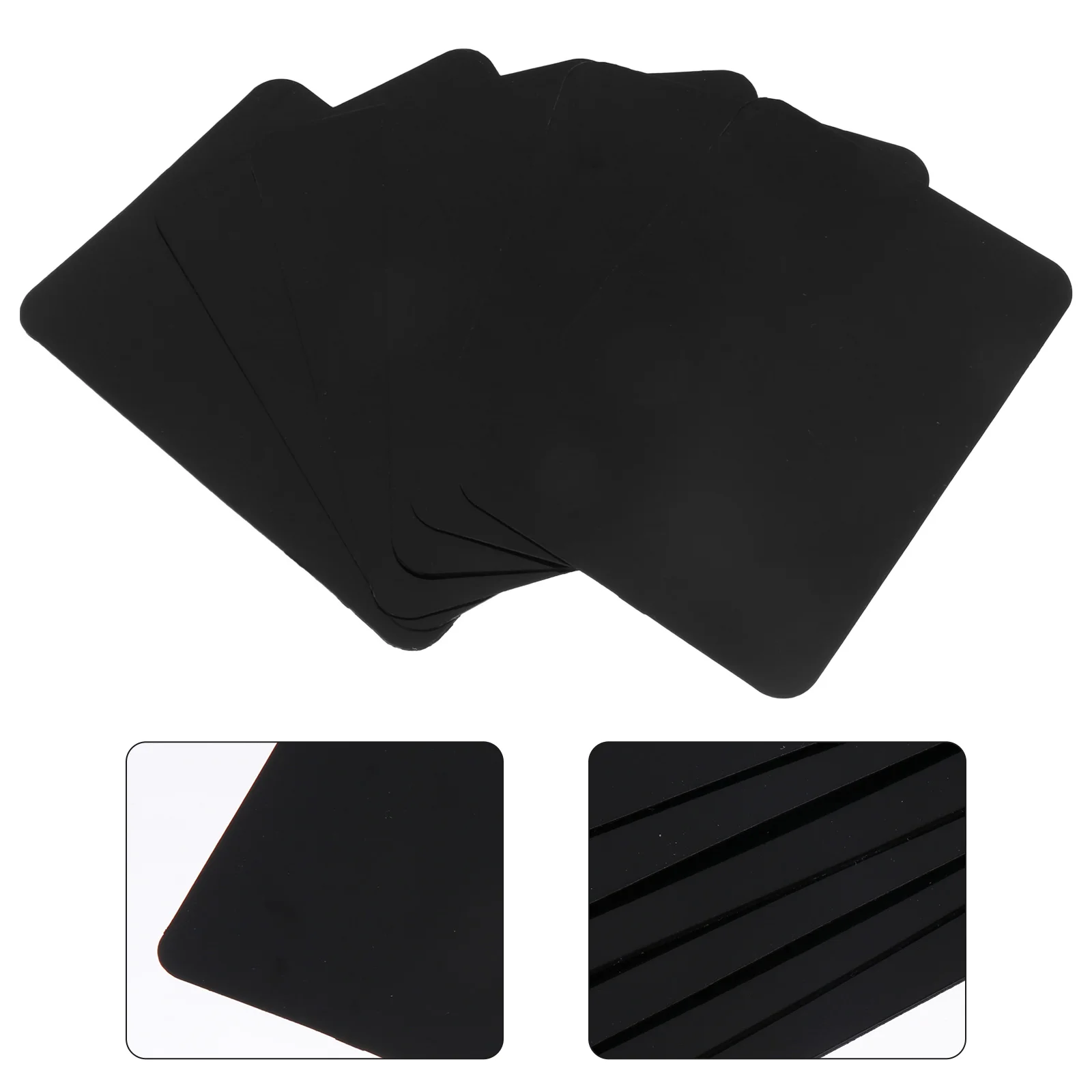 6 Buah Papan Harga Dapat Ditulis Ulang Papan Tulis Supermarket Rak Pijat Rak Label Dapat Dihapus Kayu Hitam