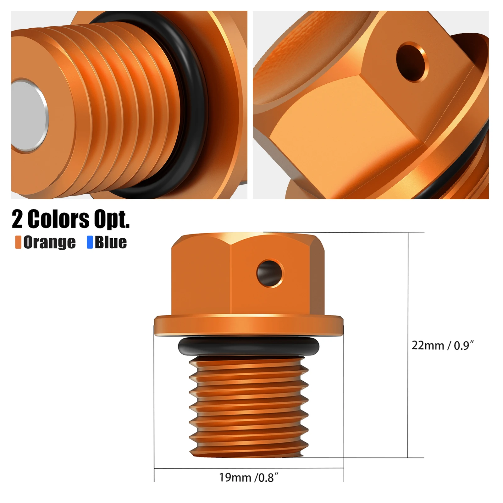 For KTM EXC 300 2000-2023 EXCF 350 EXC 450 SXF 250 SXF 450 XCW 300 M12xP1.5 Magnetic Oil Drain Plug Bolt For Husqvarna TE 300