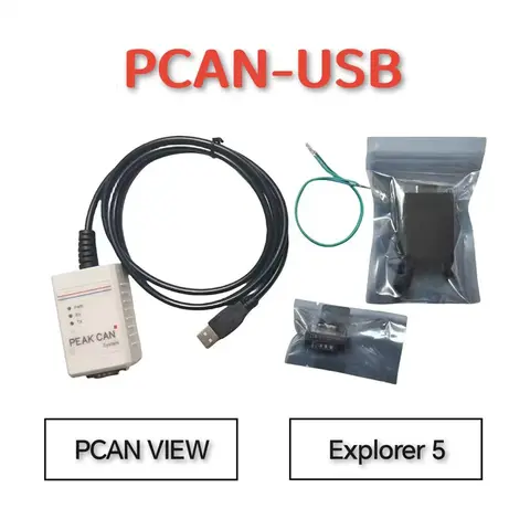 New PCAN-USB with PCAN-View & PCAN-Explorer 5 Software Compatible with Original PEAK Model IPEH-002022/002021 CAN Bus Analyzer