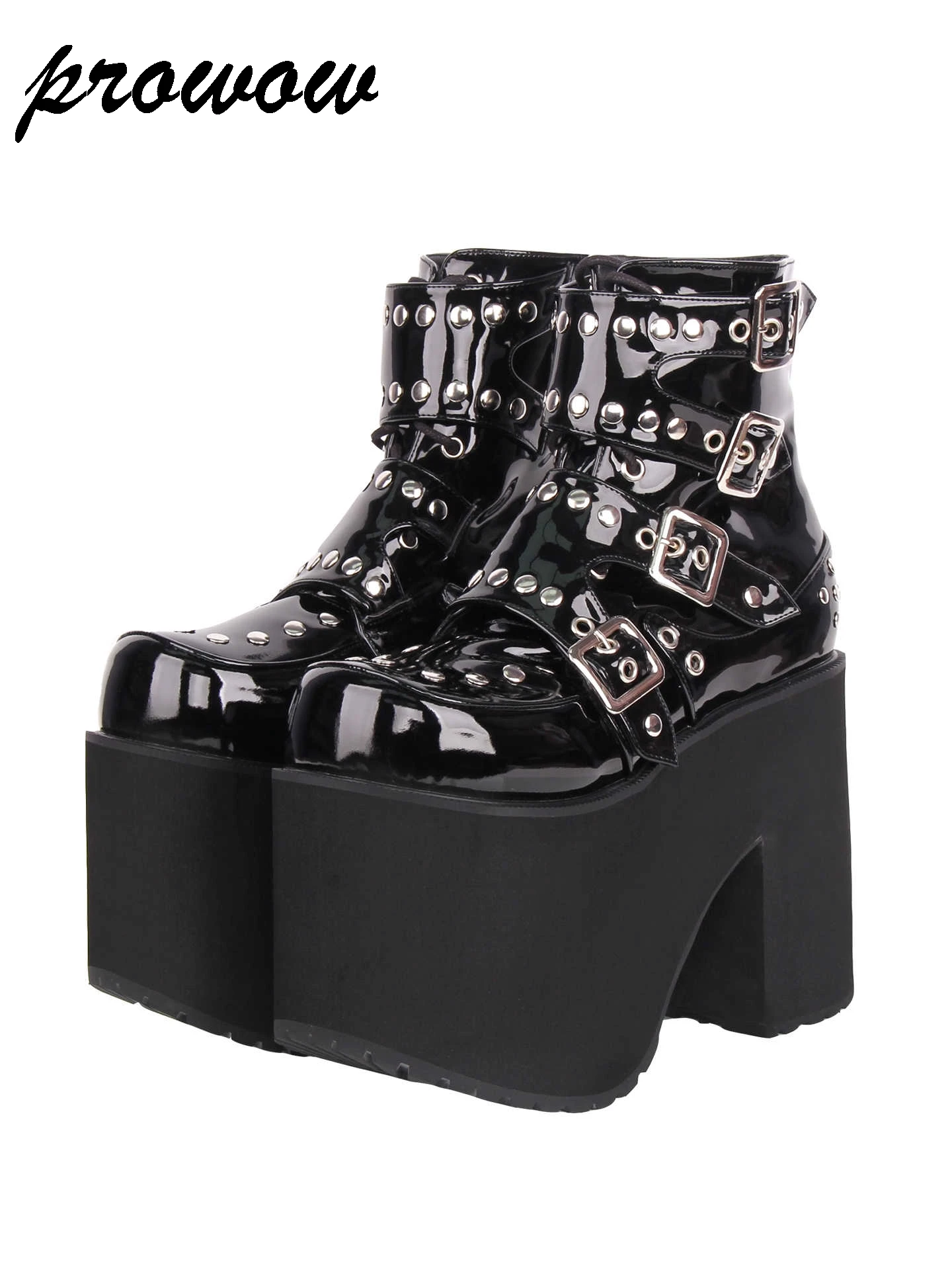 

Новые сапоги до колена на платформе и высоком каблуке в стиле панк, женская обувь Zapatos mujer