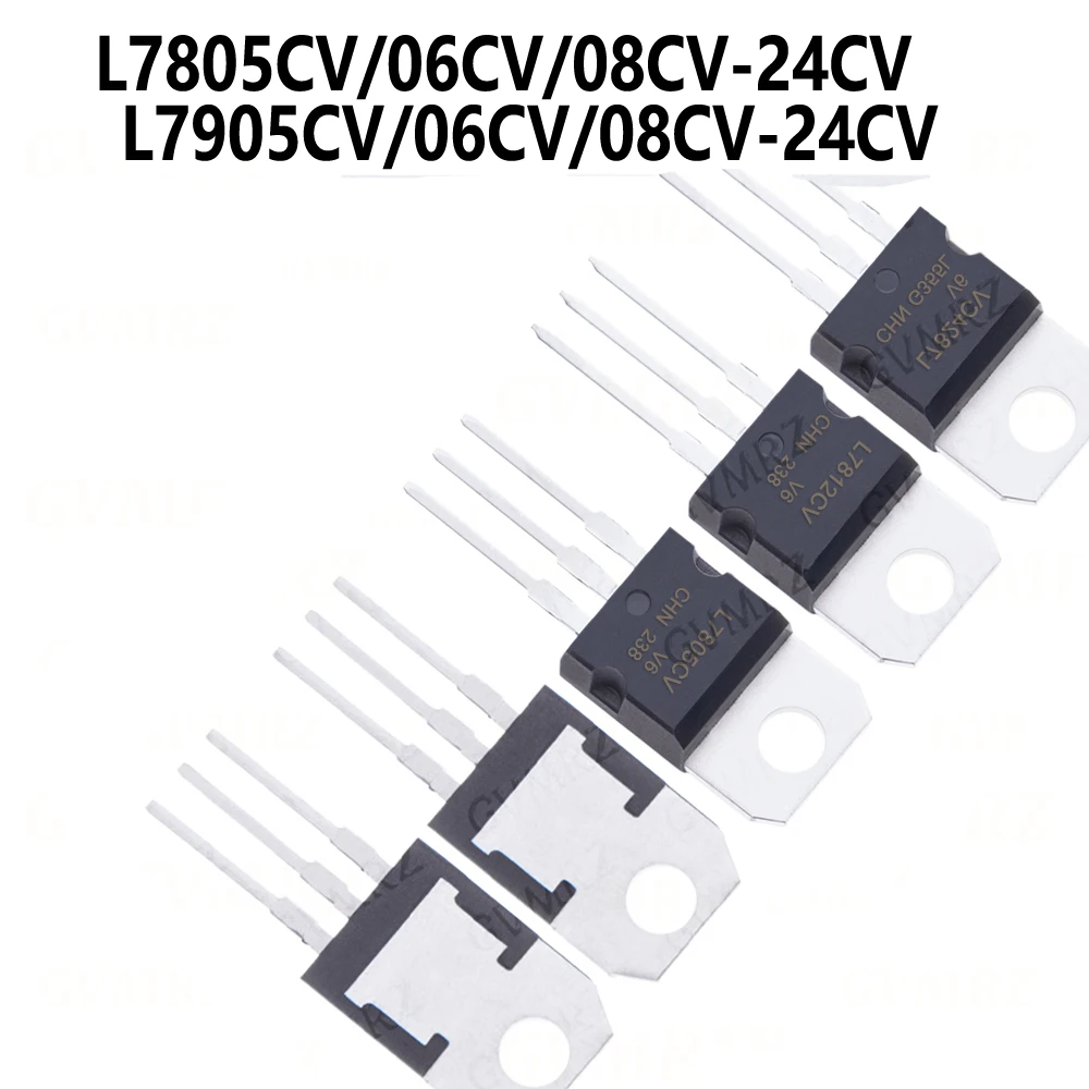 10pcs/lot L7805CV L7806CV L7808CV L7809CV L7810CV L7812CV L7815CV L7818CV L7824CV L7905CV L7906CV L7908CV L7909CV  TO-220