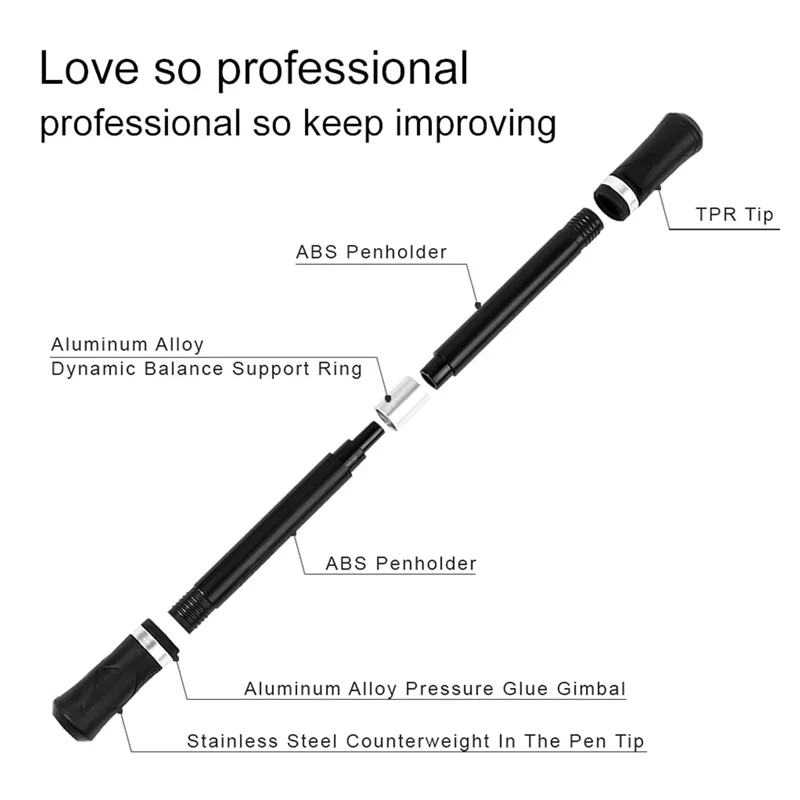 New!2PCS Spinner Pen Finger Pen Spinning Mod Gaming Spinning Pens Flying Spinning Pen With Weighted Ball Finger Rotating Pen