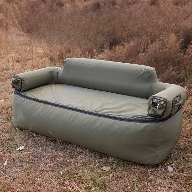 Modern outdoor inflatable sofa camping recliner folding sofa bed waterproof ecological PVC mattress portable nap bed living room