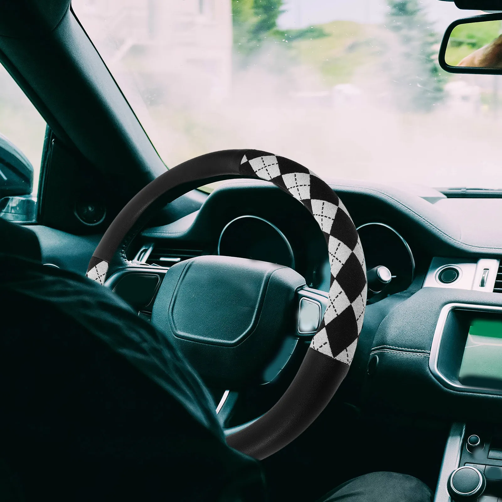 

Decorative Steering Wheel Cover Stylish Design Safe Driving Experience Widely Compatible Car Supply Steering Wheel Cover