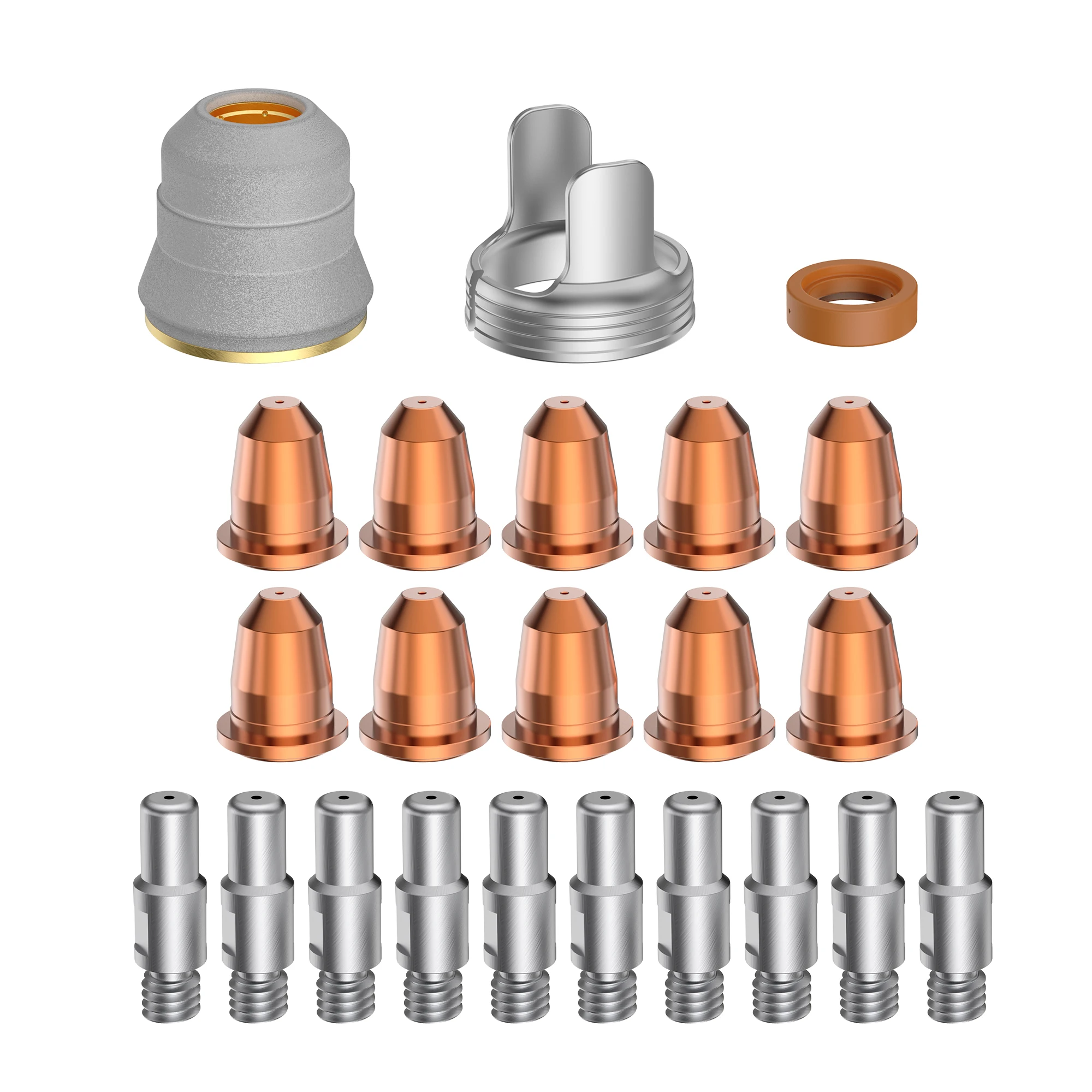 Bestarc IPT60 Snijbrander Tip Nozzles Kit.030 "0.8mm Nozzles Elektrode Shield Cap Stand Off Plasmasnijder Verbruiksartikelen 23 Stuks
