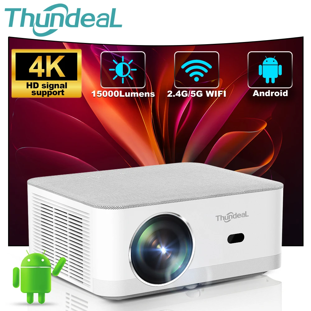 Miniprojektor ThundeaL TD92Pro Full HD 1080P Projetor 5G WiFi Android 4K Video TD92 Pro Przenośny Projektor 3D Kino Domowe