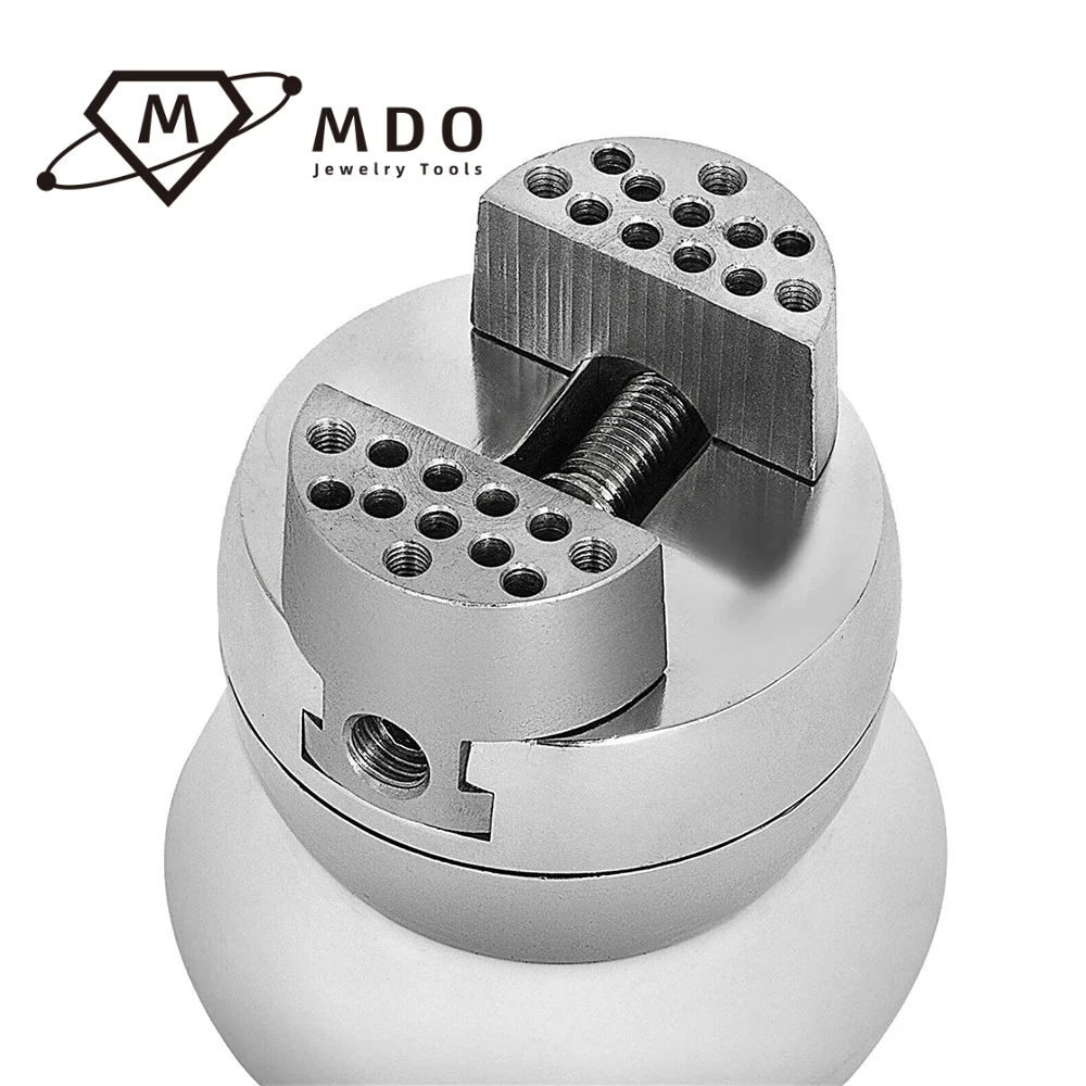 2.4kg White Base 360 Degree Rotation Mini Vise Jewelry Making Tools Setting Vice Engraving Block Diamond Engraving Ball Vise - Image 4