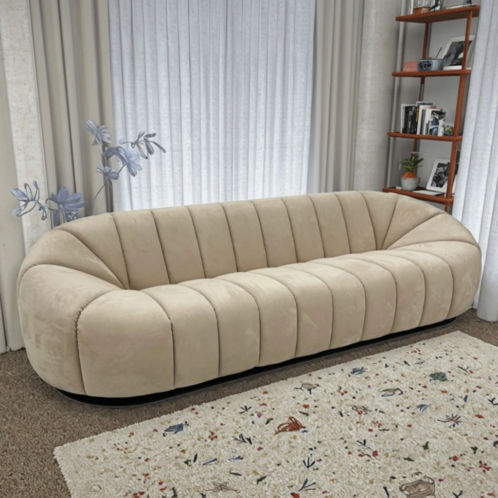 

Modern Designer Couch Living Room Set Pumpkin Sofa 3-Seater Sectional Sofas