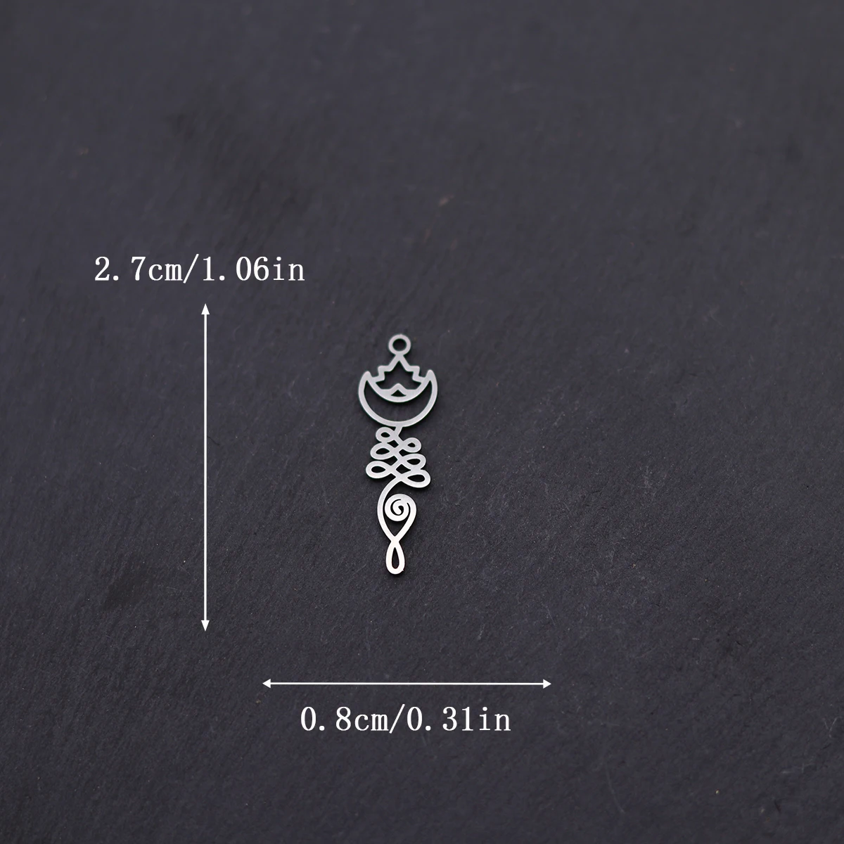 3pcs Stainless Steel Unalome Lotus Flower Charms Religious Amulet Pendants Accessory For Earrings Necklace Jewelry Making