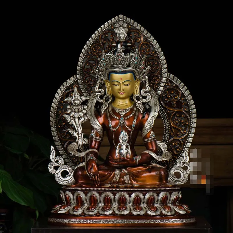 

Unique Buddhism Shrine High grade BRONZE Buddha HOME family protection ksitigarbha bodhisattva Dizang pusa Buddha statue LARGE
