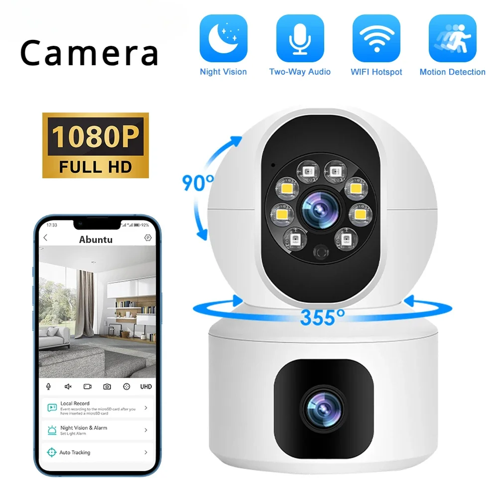 ERIKOLE 1080P WiFi Camera Wireless Baby Monitor Auto Tracking Ai Human Detection Indoor Home Secuiryt Surveillance PTZ Cameras