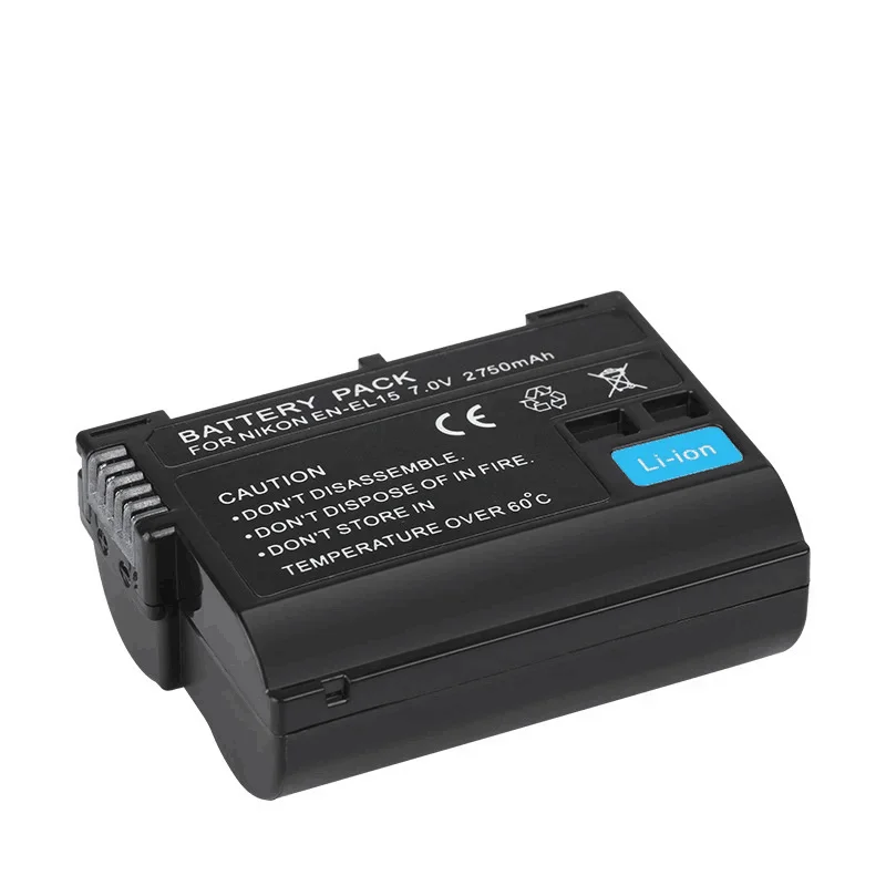 2750mAh EN-EL15 ENEL15 EN EL15 CAMERA BATTERIE POUR Nikon Z5,Z6,Z7,D7100,D7200,D7500,D850,D750,D7500, Dplaquing, D500, Dfemale