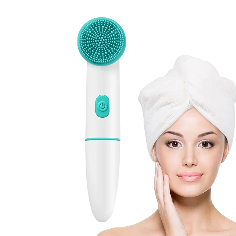 Silicone Facial Cleaner Brush Electric Machine Make up Cleaner Facial Pore Cleaner 3 in 1 Face Cleansing Brush