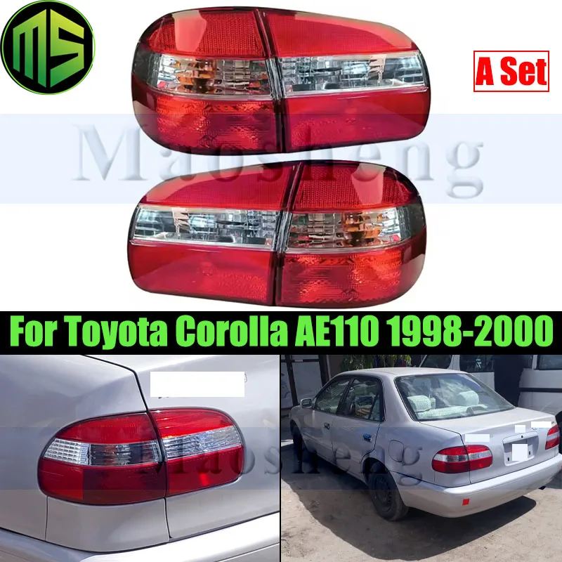 

Maosheng A Set Задний фонарь Задний фонарь для Toyota Corolla AE110 1998-2000 Задний фонарь Задний фонарь поворота Стоп-сигнал