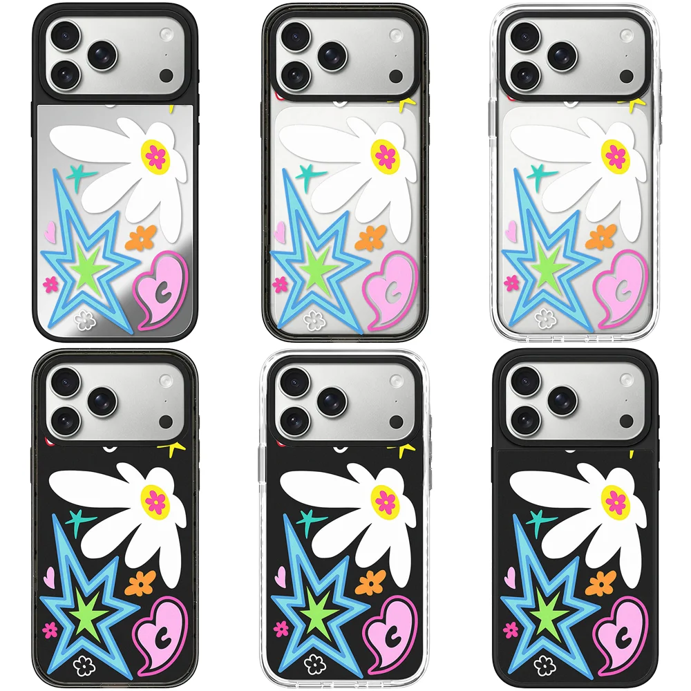 609234 Impact / Mirror Black Border Magnetic Case: Compatible with IPhone 18 17 16 15 14 13 Pro Max 17 Air