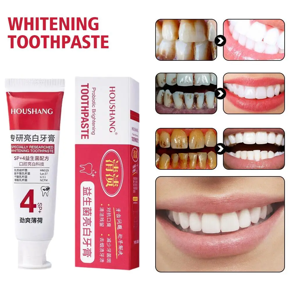 

New SP-4 Probiotic Whitening Shark Toothpaste Teeth Care Oral Whitening Toothpaste Breath Fresh Prevents Plaque Toothpaste K2I5