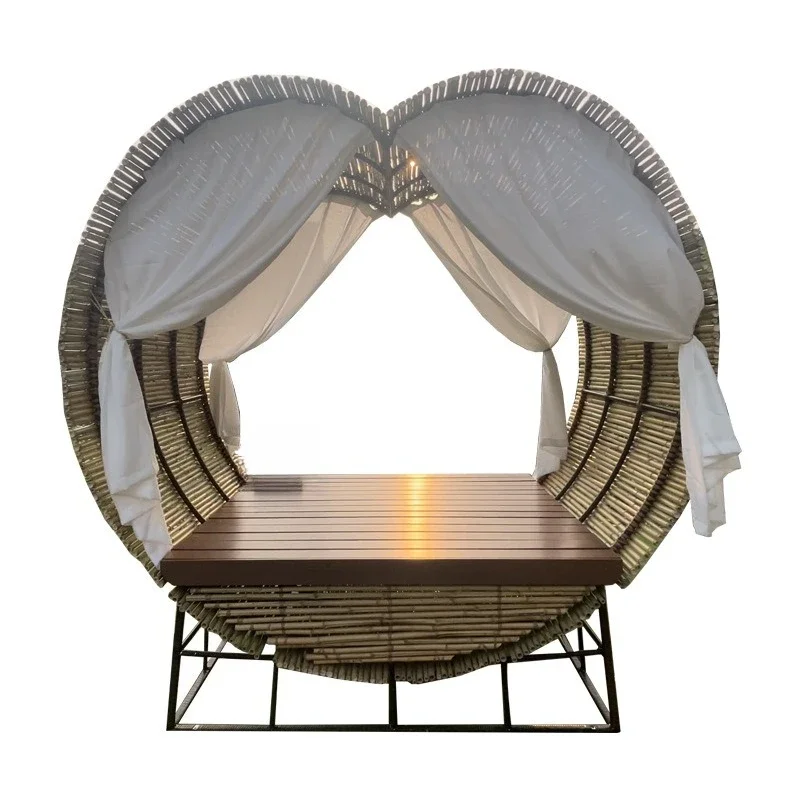 نسج الخيزران، أريكة، أثاث، خارجي، حديقة، شاطئ البحر، فيلا، مقاومة للماء #1