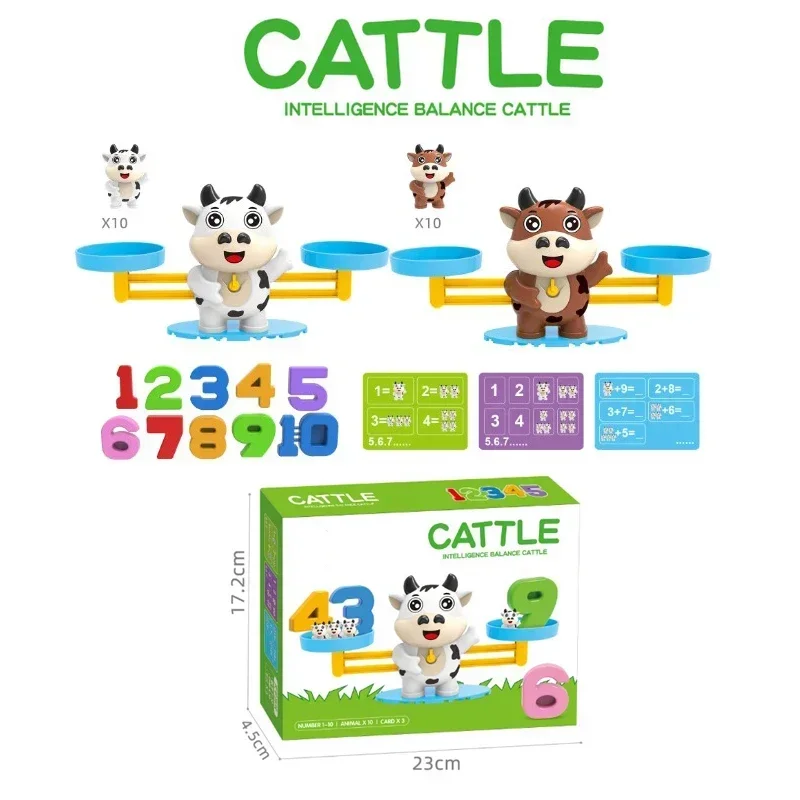 Crianças brinquedo educação precoce quebra-cabeça animal escala de equilíbrio digital brinquedos matemática crianças número jogo aprendizagem desktop presente aniversário