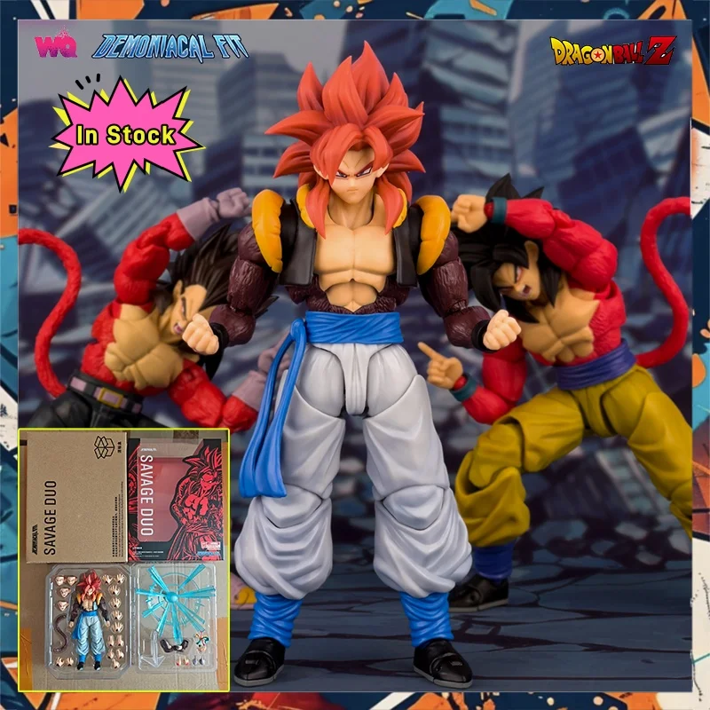 

In Stock Demoniacal Fit Gogeta Action Figure SSJ4 Gogeta Dragon Ball GT 3.0 Figures Super Saiyan 4 Gogeta Figurine SHF Model Toy